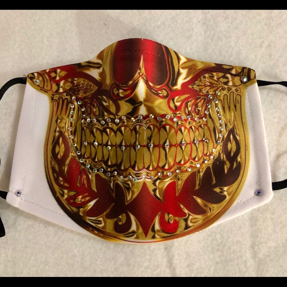 Sugar skull face mask with bling